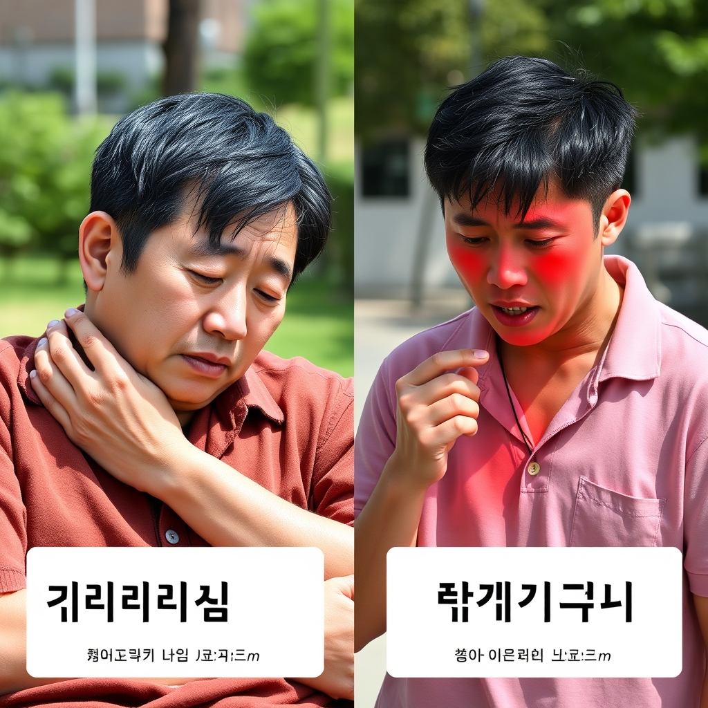 이미지 1 - 열탈진과 열사병의 주요 증상 및 위험도 비교