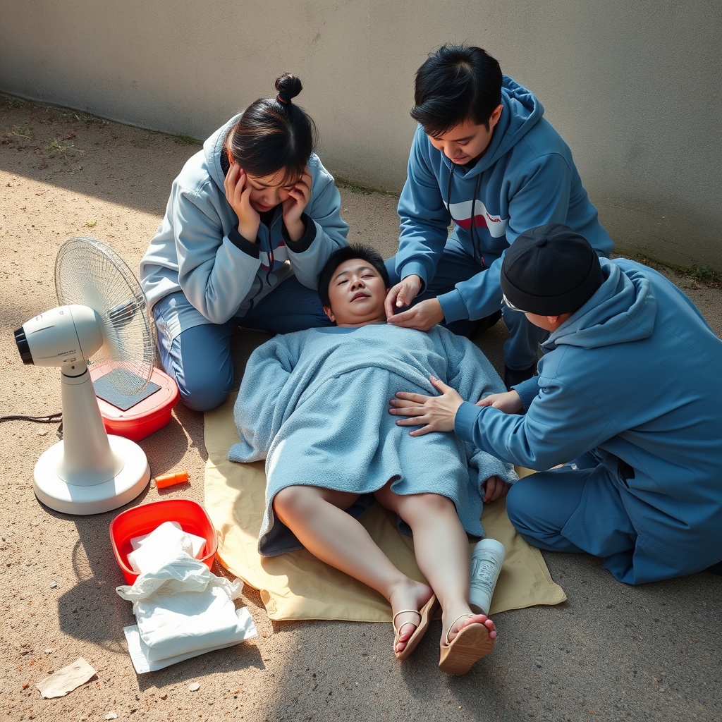 이미지 3 - 열사병 의심 환자에게 시행하는 119 신고와 신속한 냉각 조치